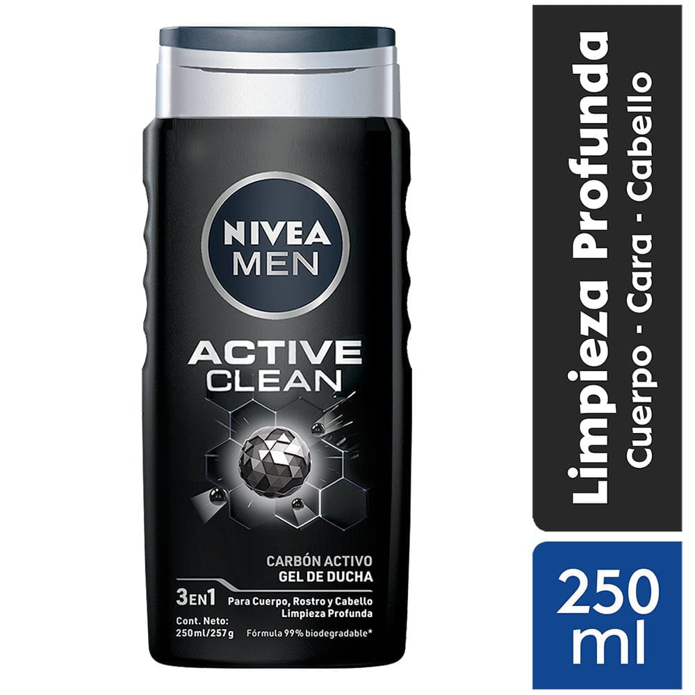 Gel de Ducha Nivea Men Active Clean - Frasco 250 ML