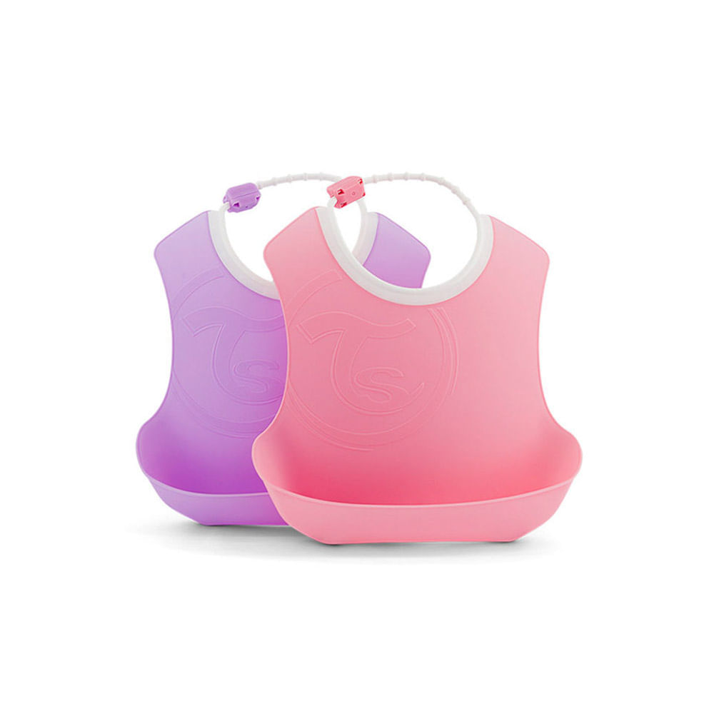 Babero Twistshake 4+m Pastel Pink Purple - 1 UN