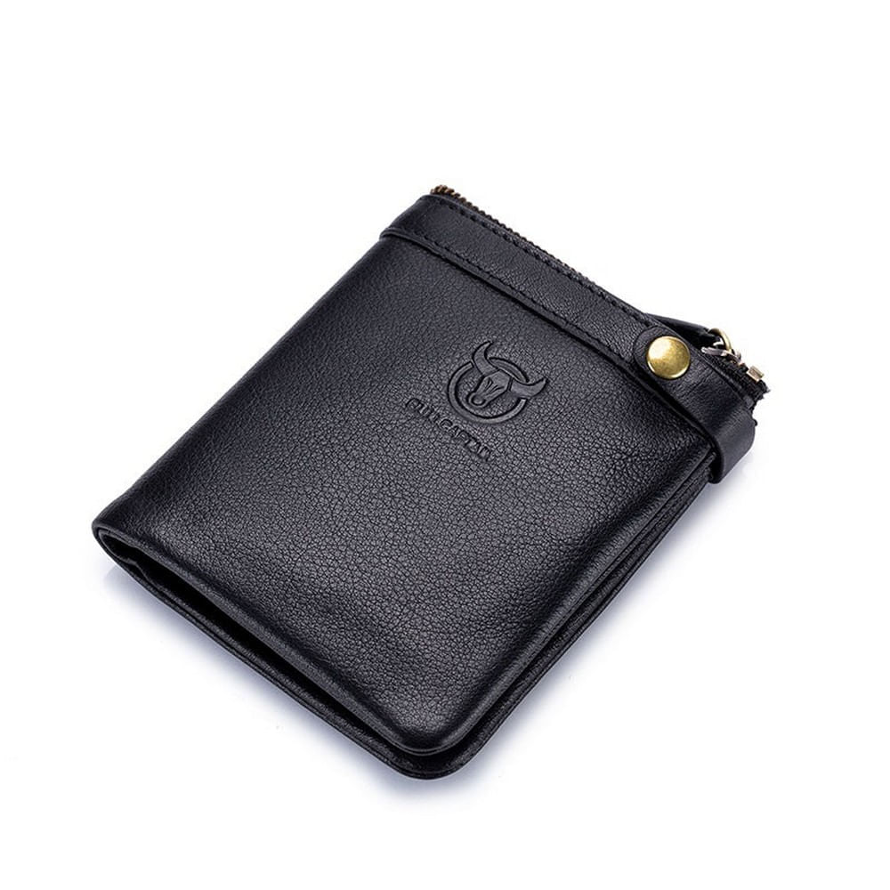 Billetera de Cuero Mate BullCaptain 058-V-BK Negro
