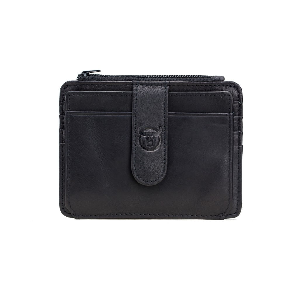 Tarjetero de Cuero Mate BullCaptain KB-00-BK Negro