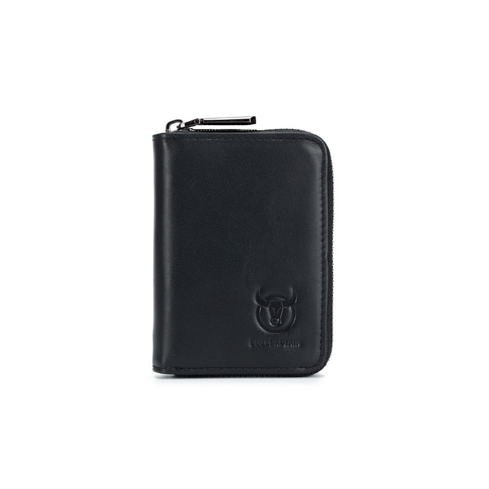 Tarjetero de Cuero Mate BullCaptain KB-05-BK Negro