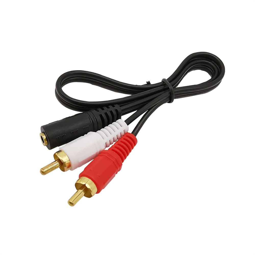 Cable de audio adaptador RCA hembra a 3.5 mm