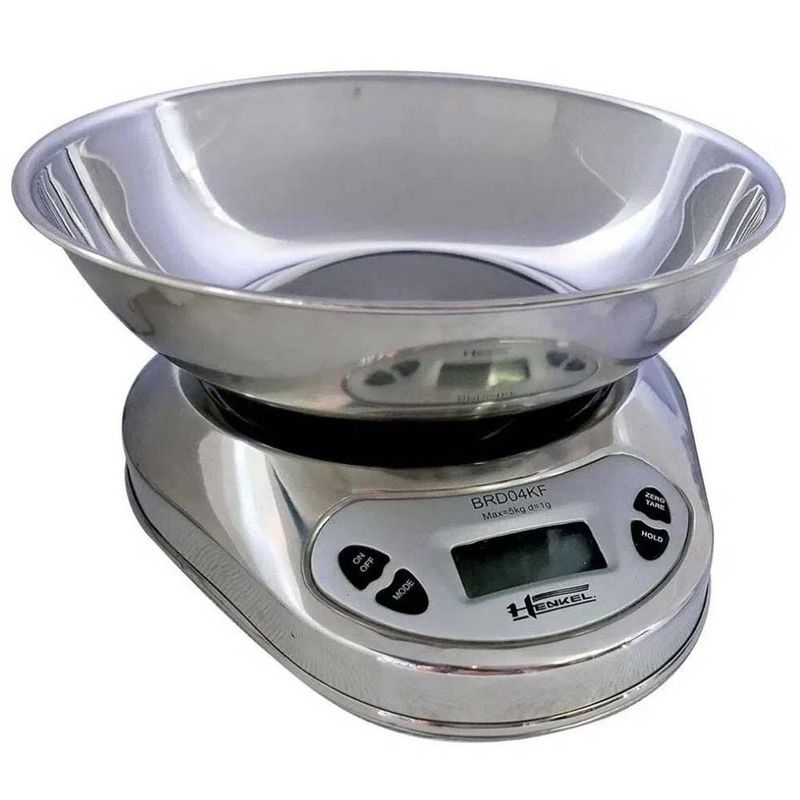 Balanza cocina reposteria con plato digital 1g a 5kg henkel