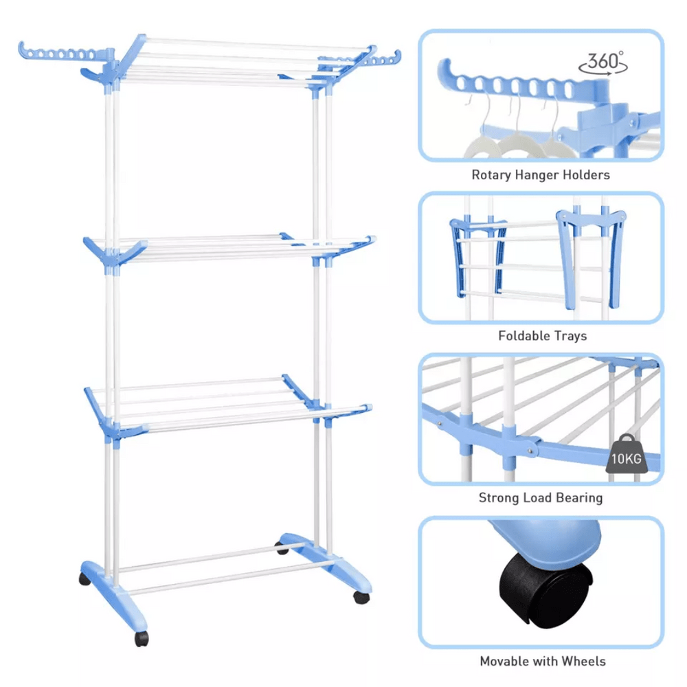 Colgador de Ropa Tendedero Organizador Plegable Perchero 4 Niveles I  Oechsle - Oechsle