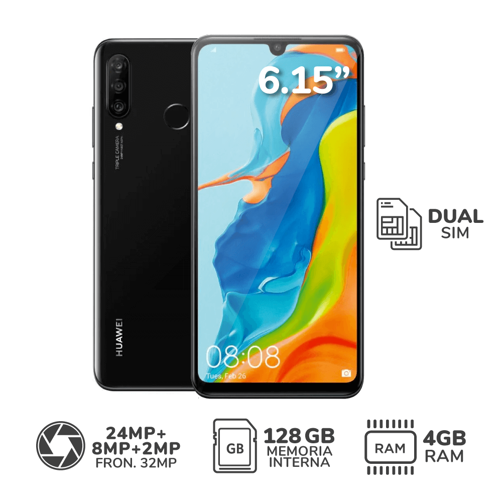 Compara: Celular HUAWEI P30 Lite 6.15" 128 GB Negro