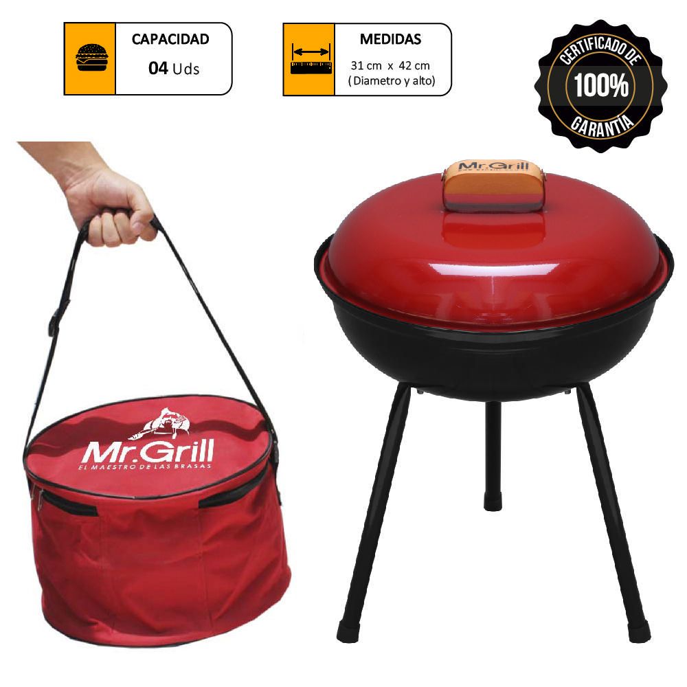 Parrilla Circular Mini Mr. Grill con Maletin