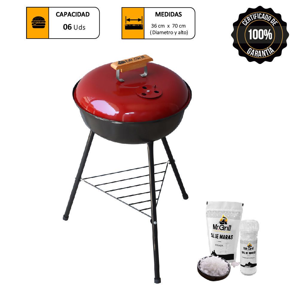 Parrilla Circular Mr. Grill Handy + Kit Sal Maras