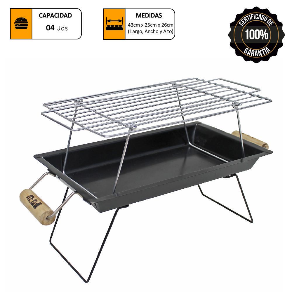 Parrilla Camping Mr. Grill Rectangular