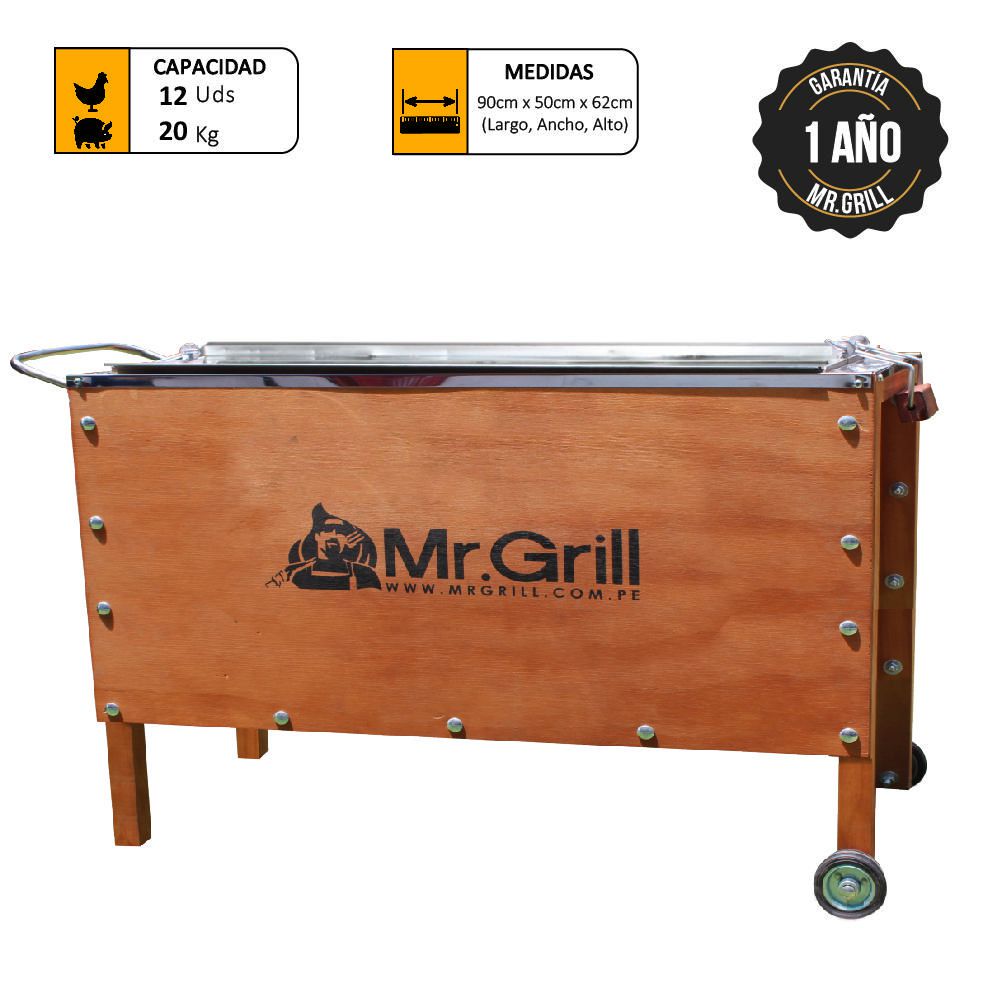 Caja China Grande Mr. Grill Acero Galvanizado