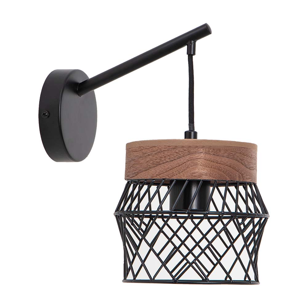 Aplique E27 Kanel Negro Inspire