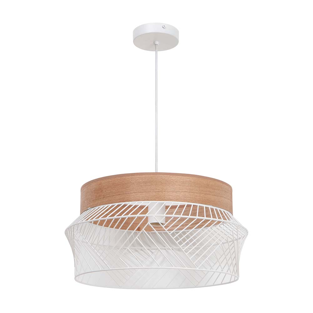 Lámpara colgante Blanco E27 D45cm Kanel Inspire