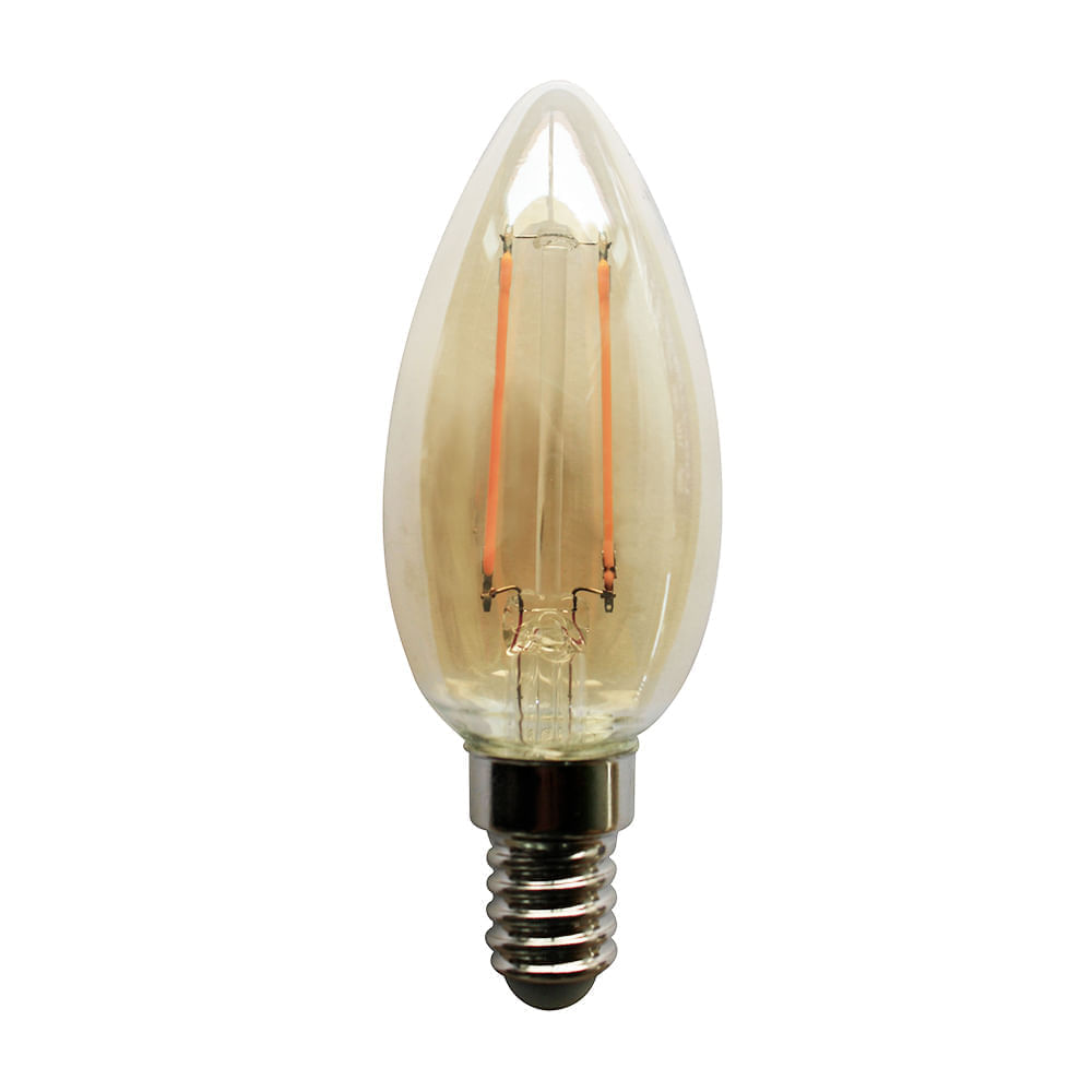 Foco vela led Vintage Ambar 2w E14 Lc Orange