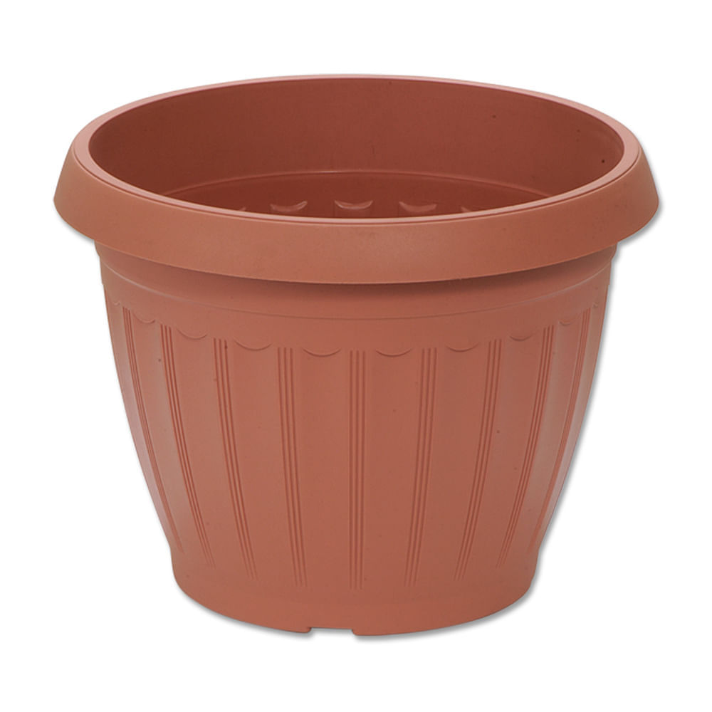 Macetero Circular Polipropileno Labrado Mediano Terracota Pica