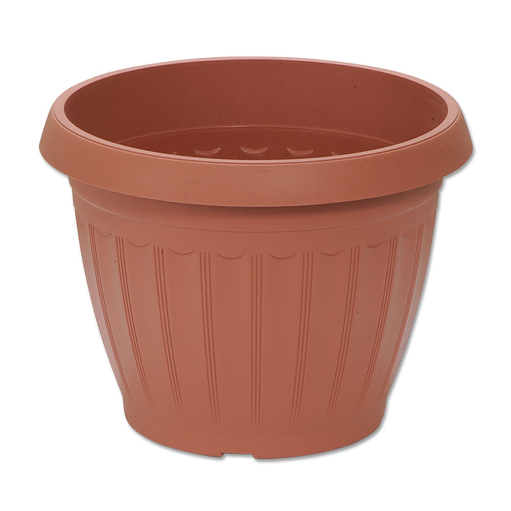 Macetero Grande Circular de Polipropileno Terracota Pica