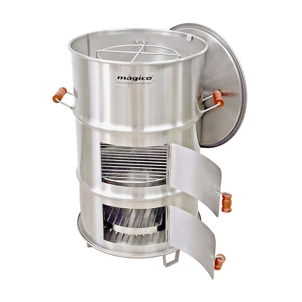 Cilindro parrillero inoxidable mediano Mágico