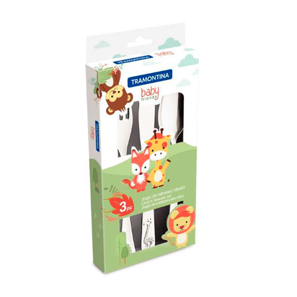 Juego de Cubiertos para Niños 3 Piezas Baby caja Tramontina