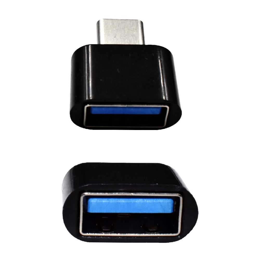 Adaptador OTG Tipo C Negro + Micro USB - Promart