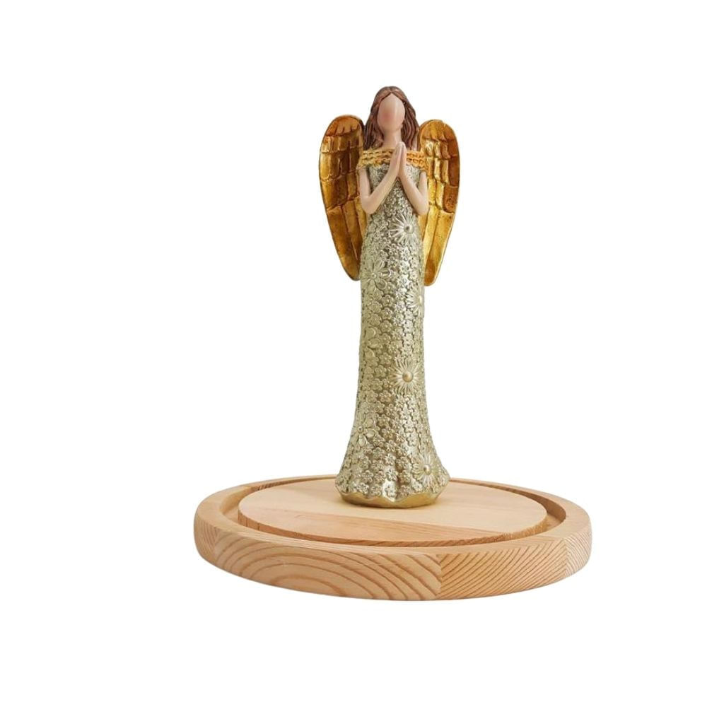 Angel con Ala Dorada 19Cm  Floripa AC114