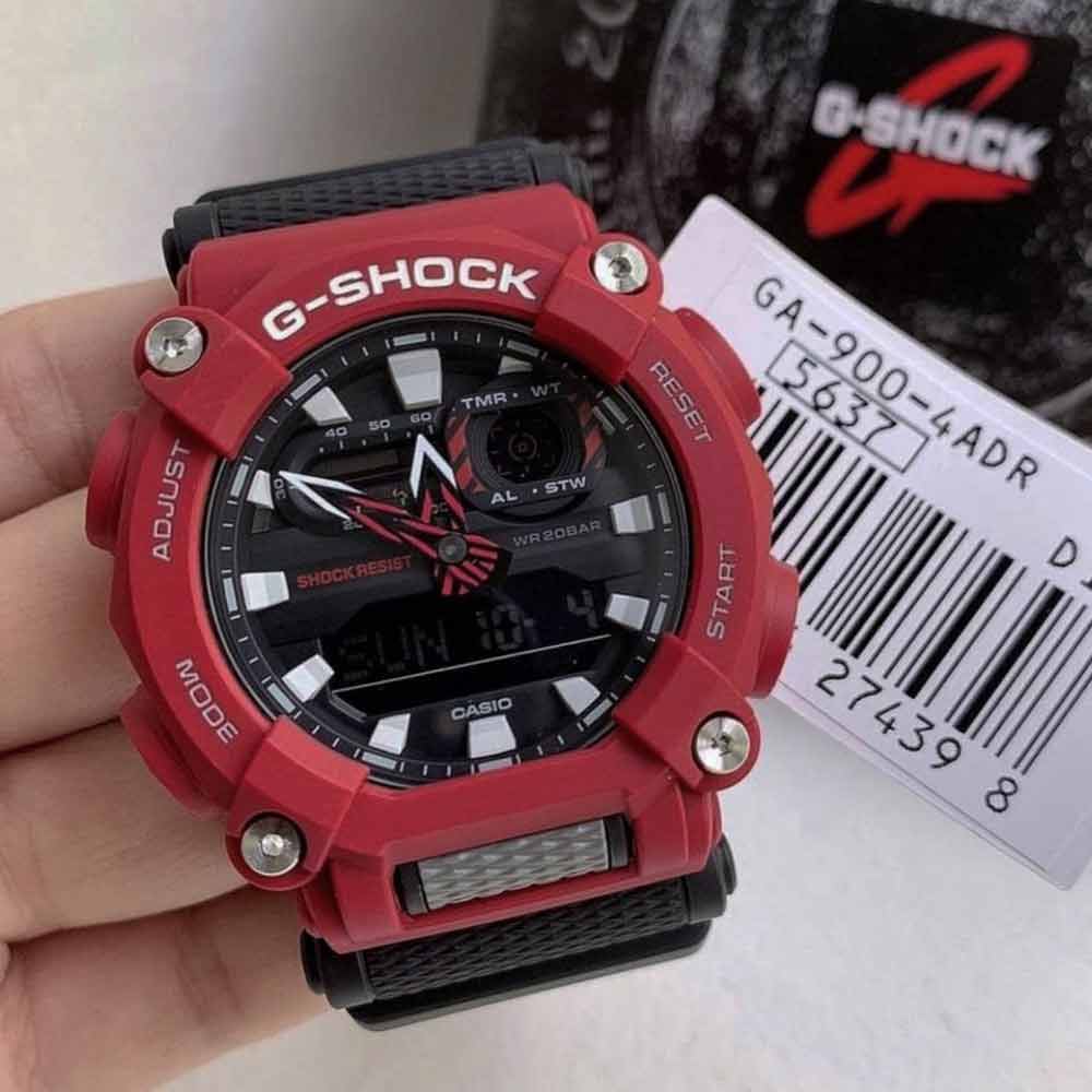 Reloj Casio G-Shock Hombre Analógico y Digital Negro y Rojo GA