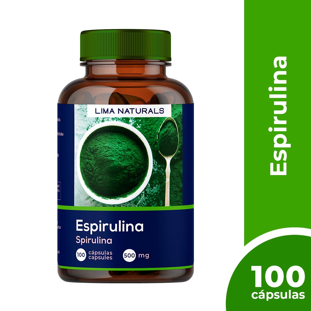 Espirulina 500mg Lima Naturals Cápsulas