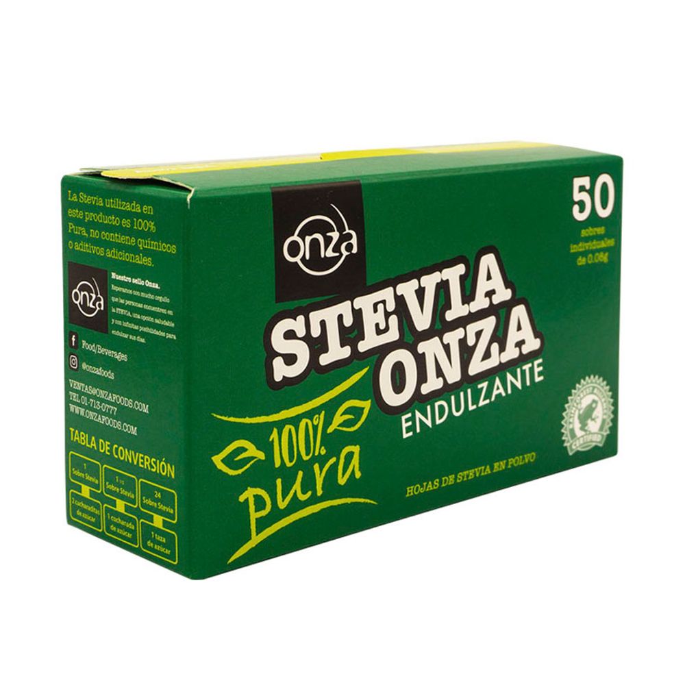 Stevia Onza Pura Endulzante Polvo 50 unds