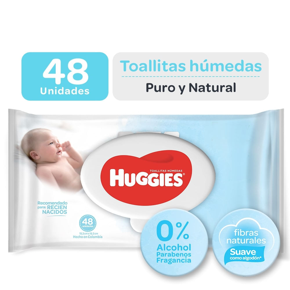 Toallitas Húmedas para Bebé HUGGIES Recién Nacido Paquete 48un - Oechsle ingredientes de las toallitas húmedas huggies