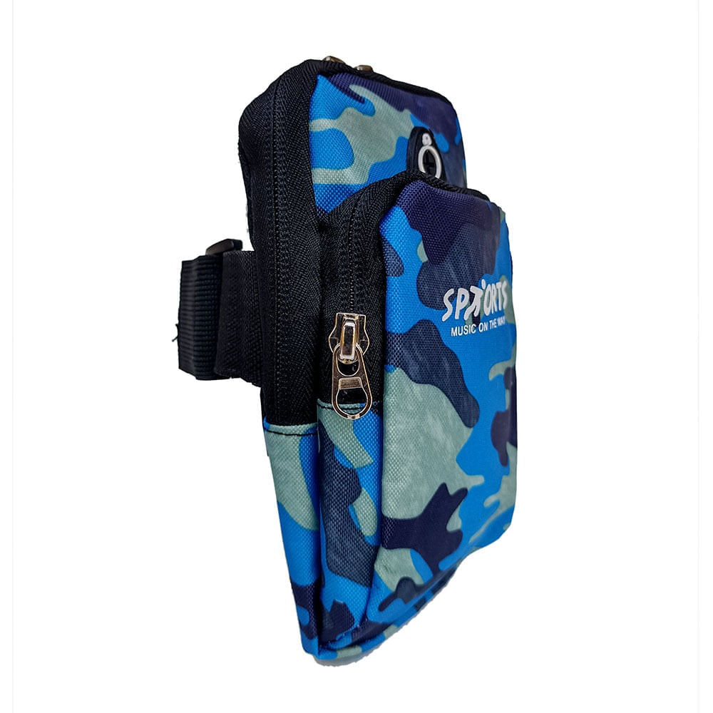 Canguro Deportivo Porta Celular y Accesorios Azul