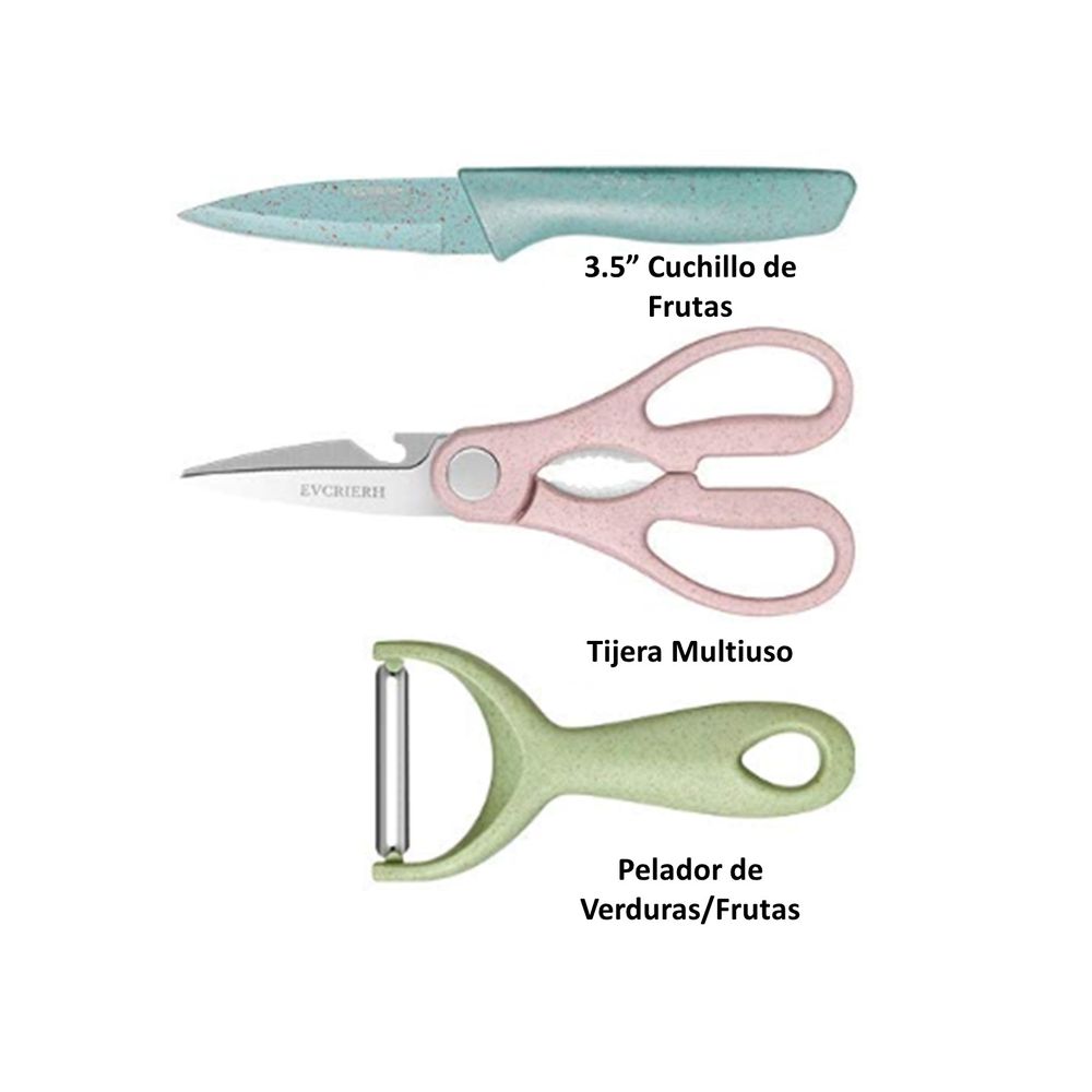 Set Cuchillos de Cocina 6 Piezas Acero Inoxidable
