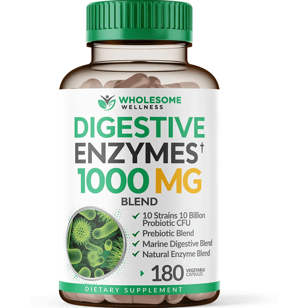 Enzimas Digestivas 1000 Mg Wholesome Wellness 180 Cápsulas Oechsle