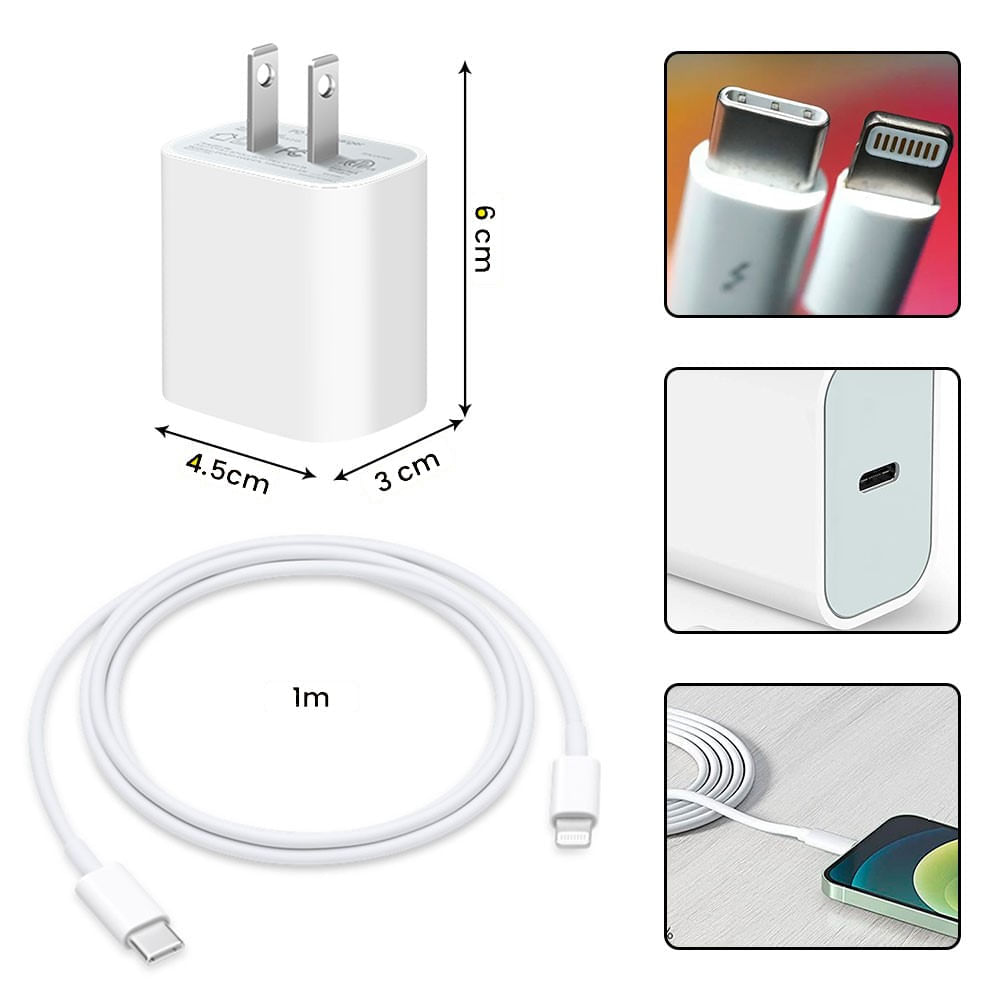 Cargador De Carga Rapida para IPhone Cable Lightning - C