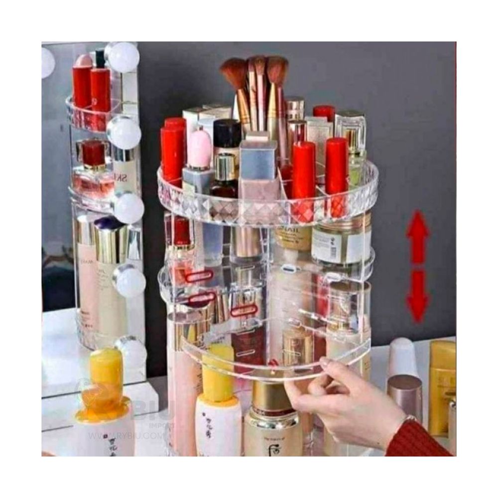 Caja de almacenamiento de pintalabios acrílico, organizador de maquillaje,  24 rejillas, soporte de exhibición, organizador de cosméticos Casa Fiesta