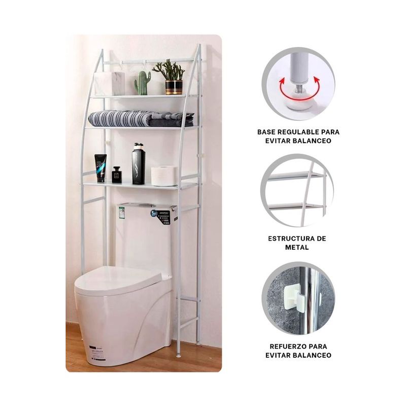 Estante Organizador de Baño Montri Blanco