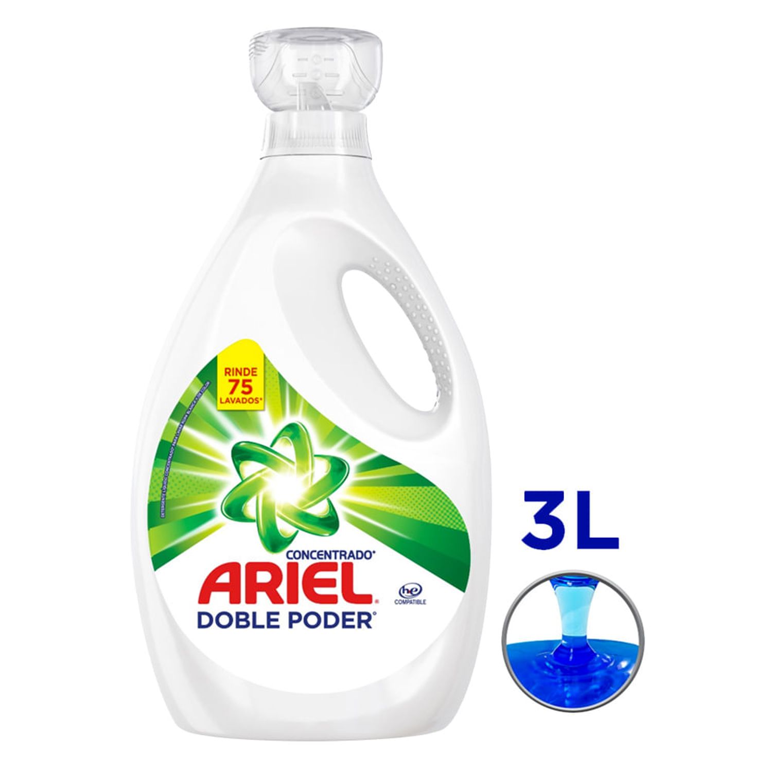 Detergente Líquido Concentrado 3.7 Litros Ariel Pack 2 Galoneras I Oechsle  - Oechsle