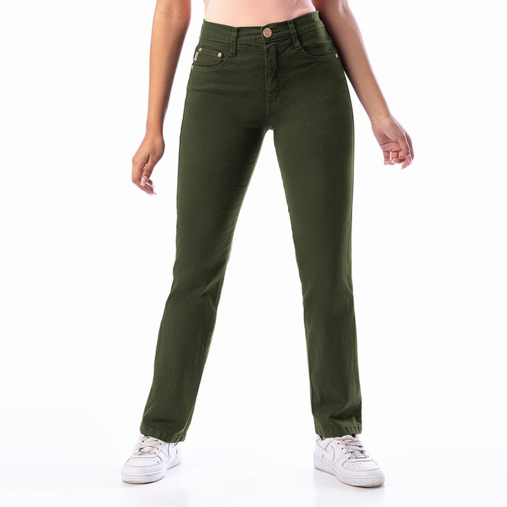 Pantalon Drill Stretch Pionier Diana Recto Olive 28 Oechsle