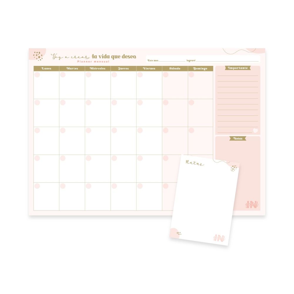 Set Ingenial Lara: planner + block de notas