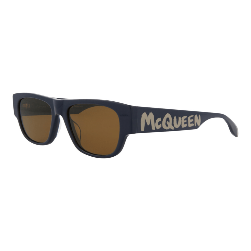 Lentes De Sol Alexander Mcqueen Am0328S-30011474-004 para Hombre en Azul Marrón