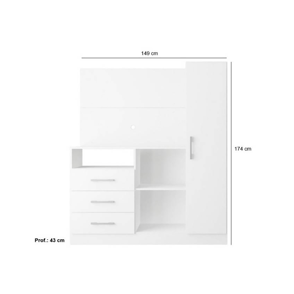 Cómoda Moderna de dormitorio 6 cajones Valencia color Blanco TU MESITA I  Oechsle - Oechsle