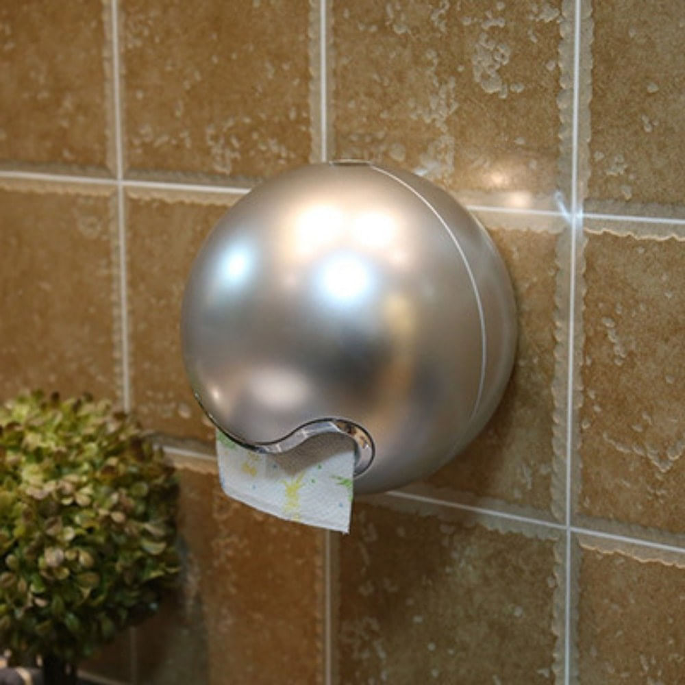 Porta Papel Higienico con tapa Plata