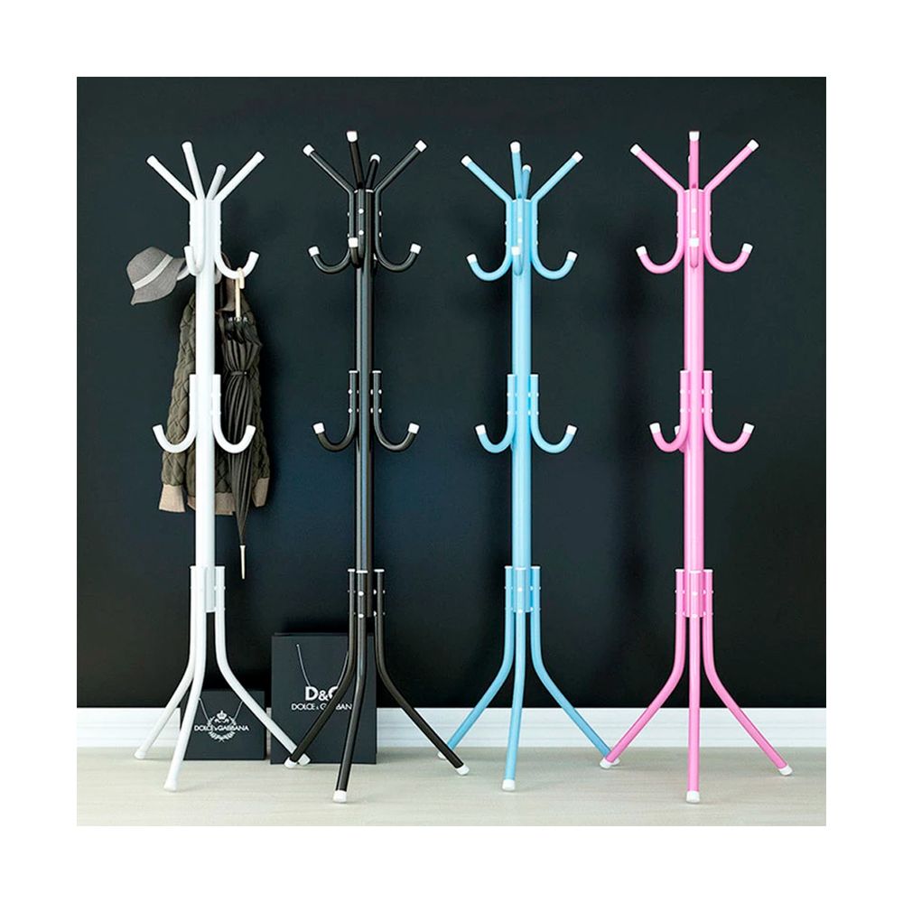 Perchero De Metal Organizador Colgador Estante Rosado