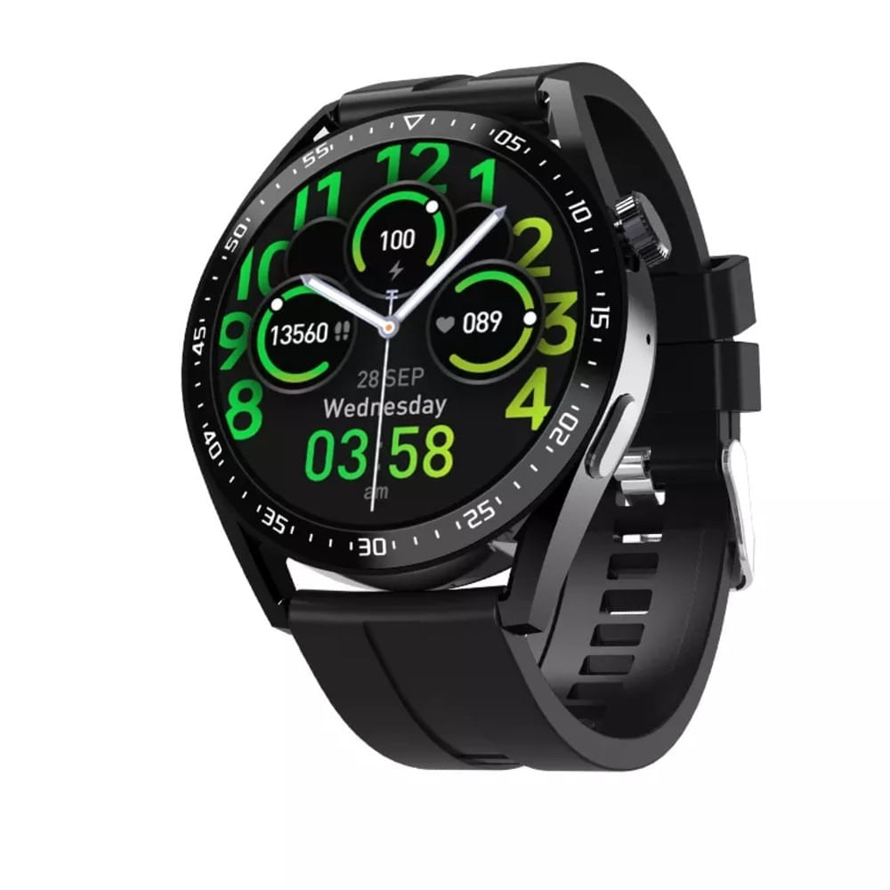 Smartwatch HW28 NFC Siri GPS Plomo