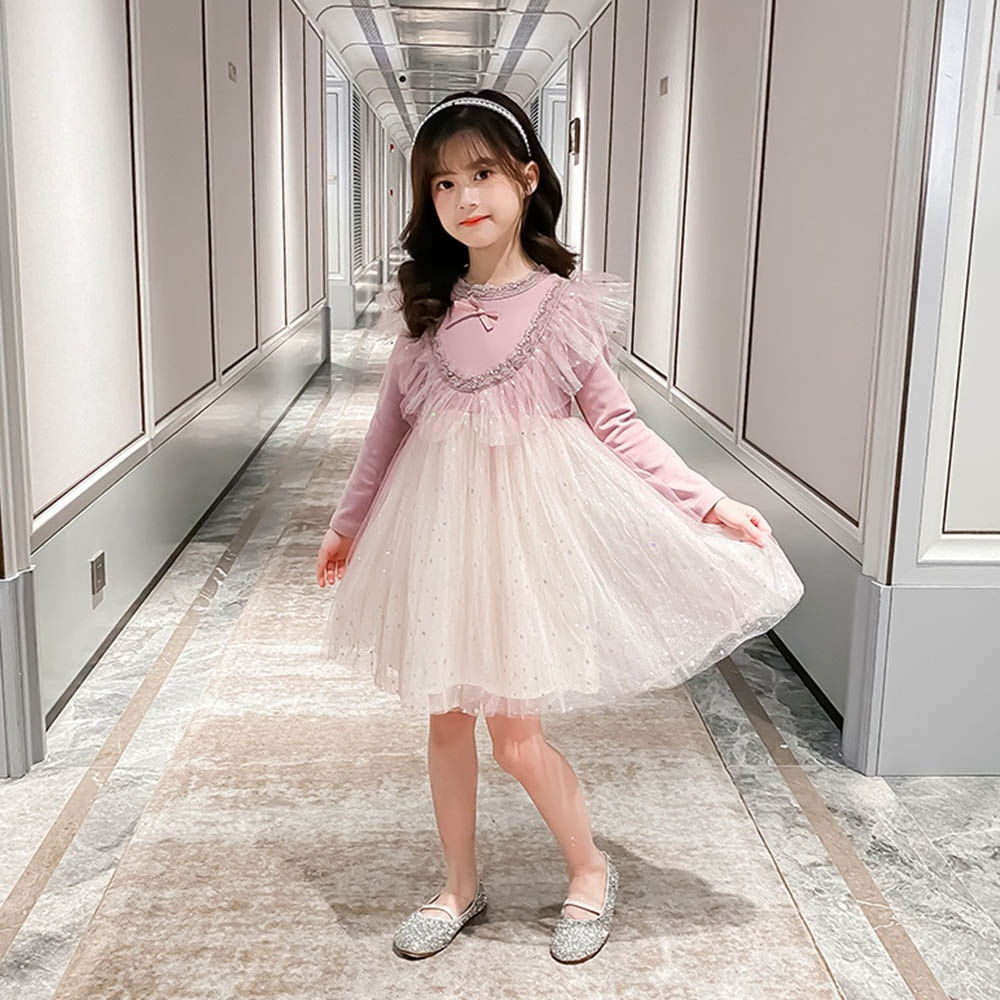 Vestido de Niña Con estilo Coreano Talla 6 Años Color Lila | Oechsle -  Oechsle
