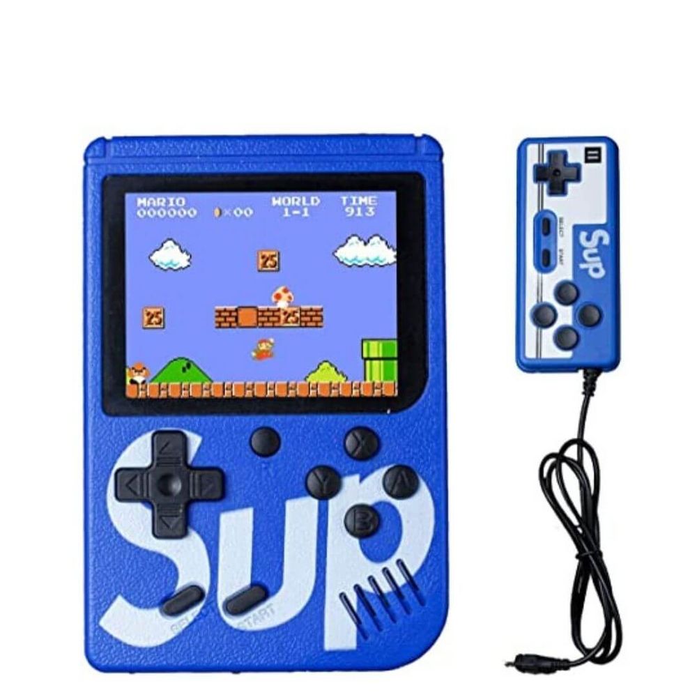 Mini Consola Portatil Videojuegos Retro Sup 400 Juegos + Mando Azul