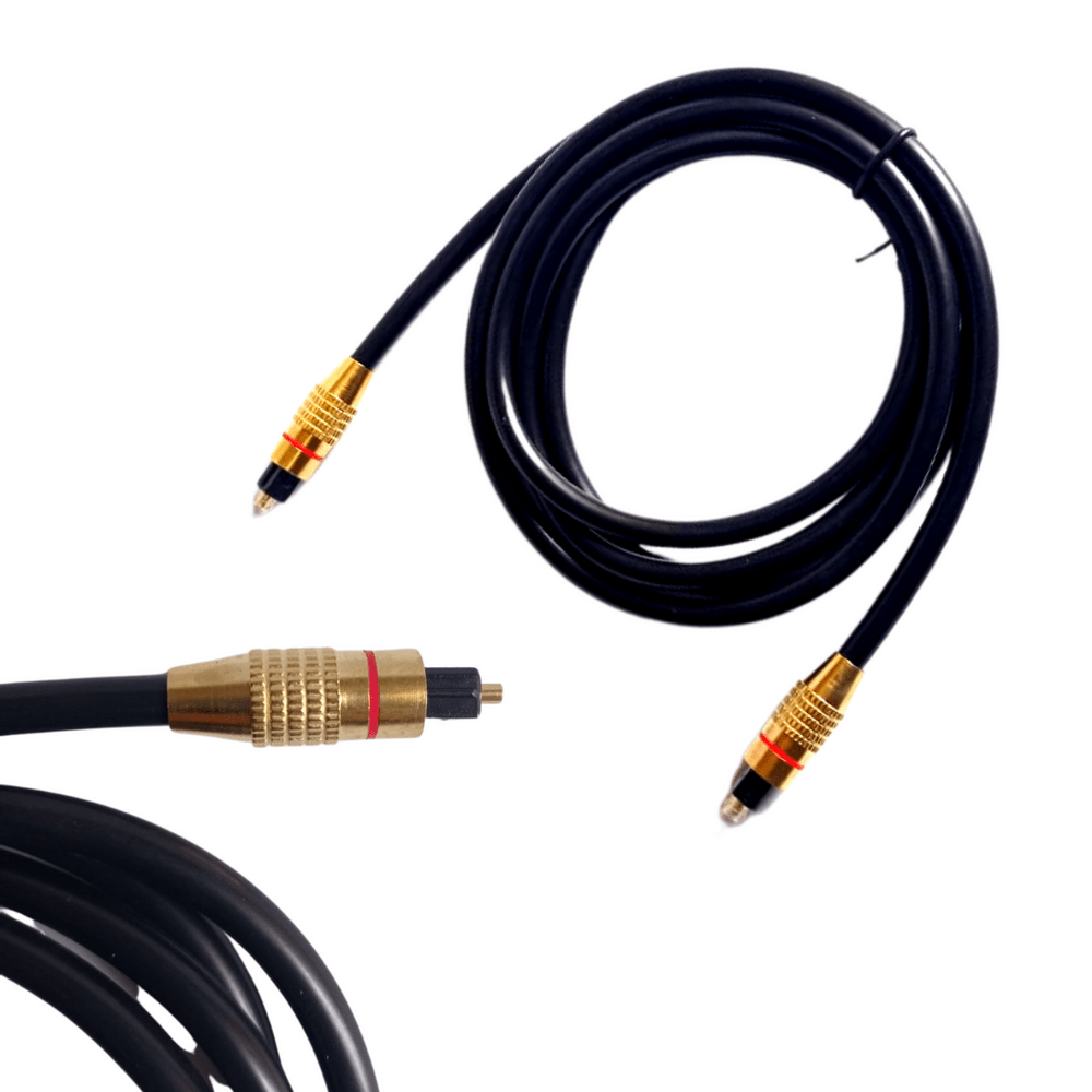 Cable Optico Audio Digital Fibra Toslink Plug A Plug 1.5 Mts