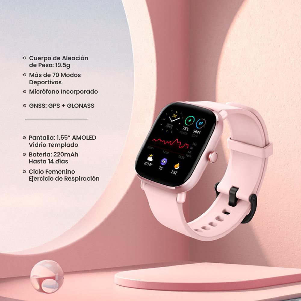 Smartwatch - AMAZFIT GTS 2 mini Flamingo Pink, Rosa