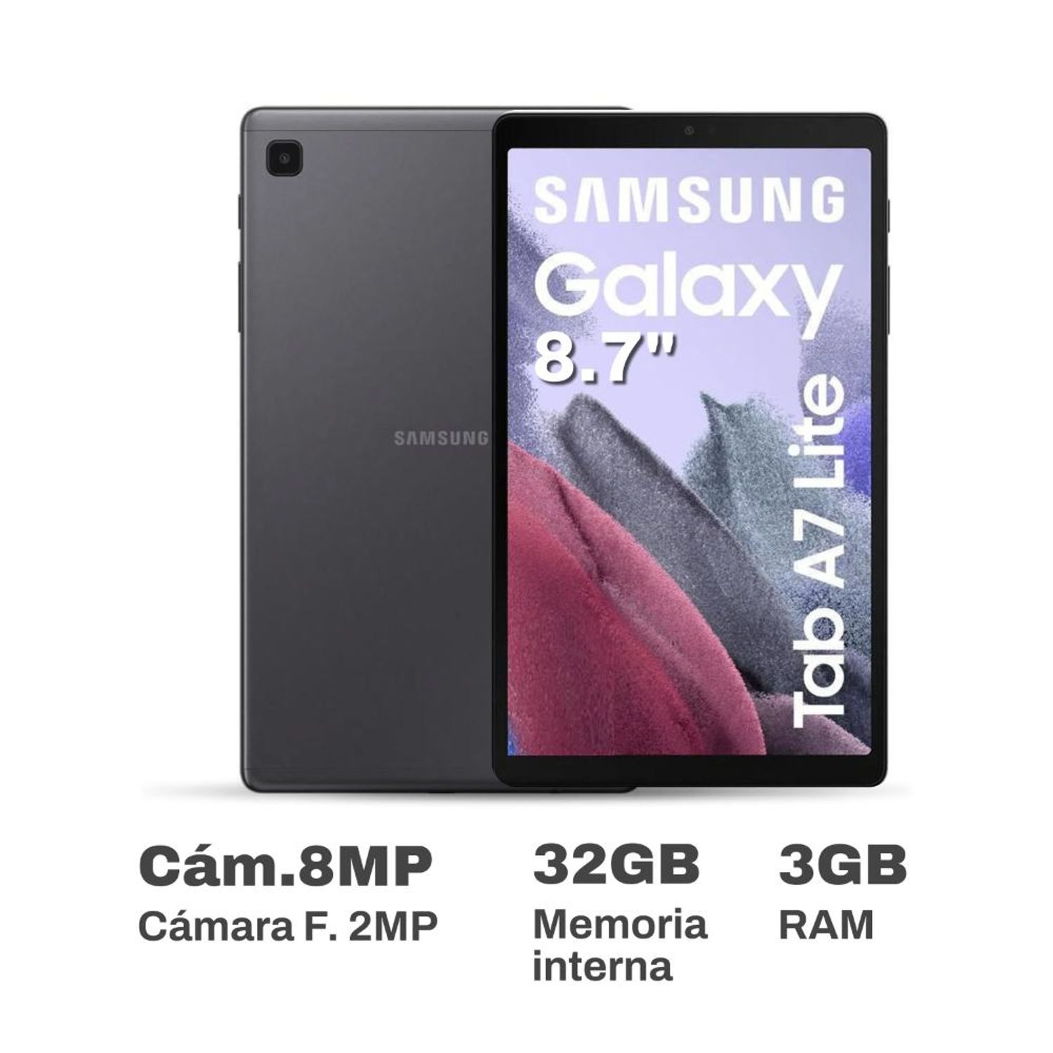 modelo influenza Palmadita Samsung Galaxy Tab A7 Lite 8.7 " 3GB RAM 32GB SM-T220NZAAPEO Gris |  Oechsle.pe - Oechsle