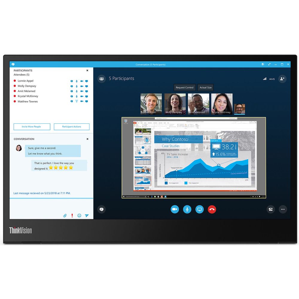 Lenovo ThinkVision M14 Monitor portátil IPS/LCD de 14&quot; 16:9