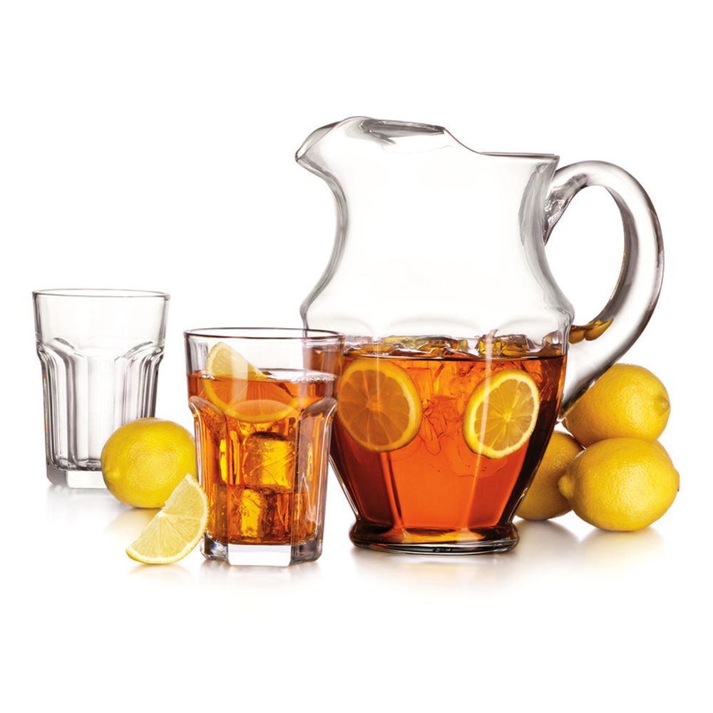 Juego de 6 Vasos más Jarra Crisa Nueva York 7 Piezas