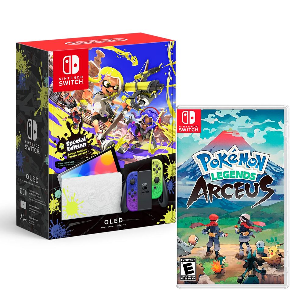 Nintendo Switch Edicion Splatoon + Pokemon Arceus