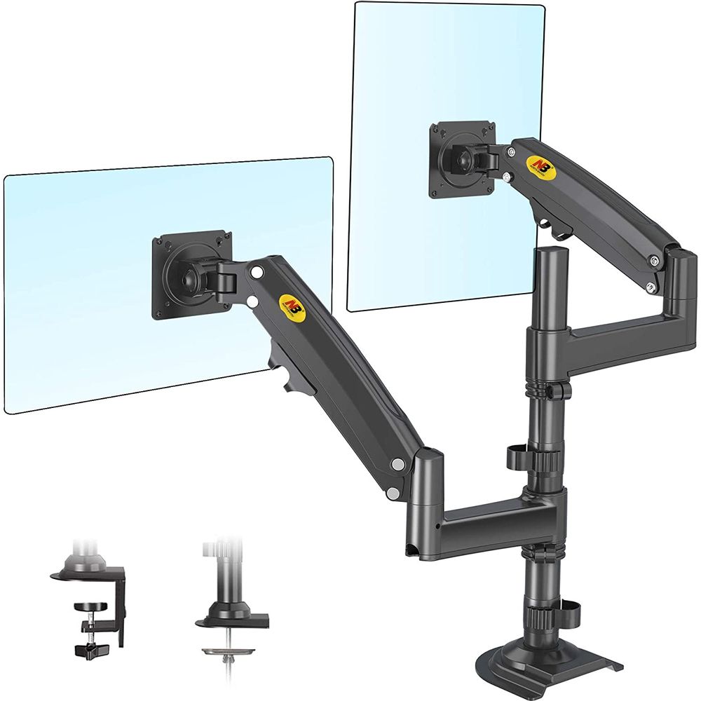 Rack Soporte Flexigas de Mesa Para Doble Monitor 22 a 32 NB H180