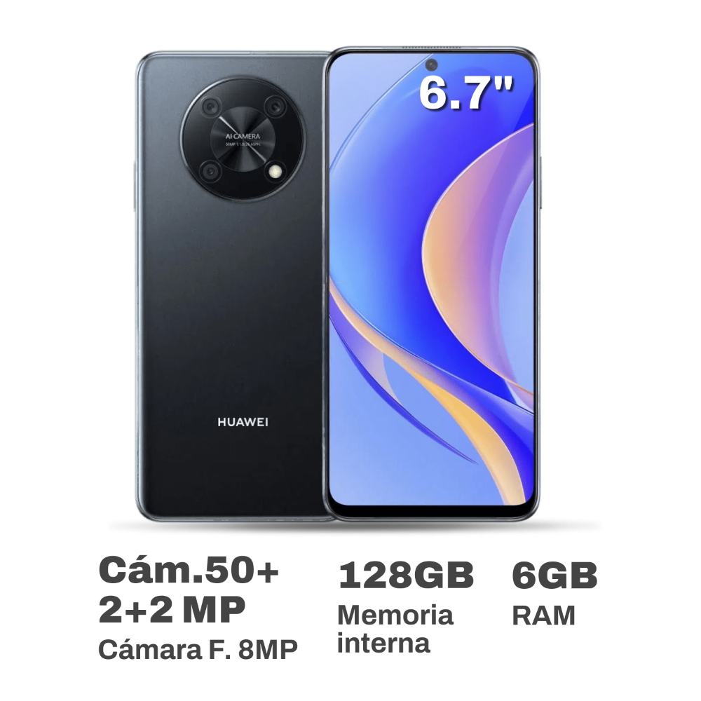 Celular Huawei Nova Y90 6.7'' 6GB RAM 128GB Negro